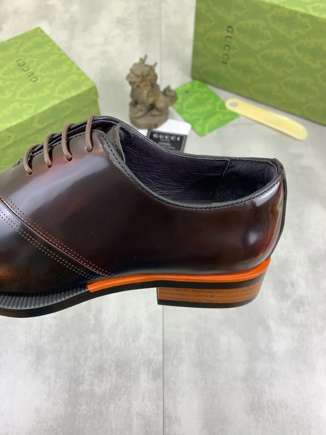 Men's Men's Shoes 💰P580 [New Style] 💰💎💎💎 [Gucci] GUCCI high-end men's formal business leather shoes, original order 1:1! Original imported high-end calfskin, original metal buckle, imported first-layer pigskin lining for feet, original high-end outsole, men's shoe size: 38-44
